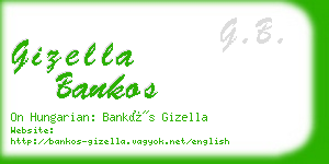 gizella bankos business card